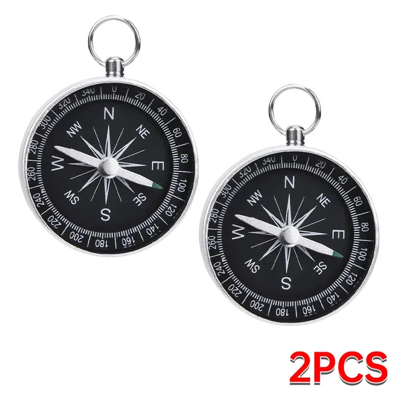 Pocket-Sized Portable Survival Compass with Key Ring – Outdoor Camping & Hiking Navigation